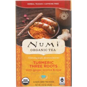 Organic Turmeric Tea Three Roots, 12 Tea Bags